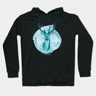 Blue Stag Illustration Hoodie